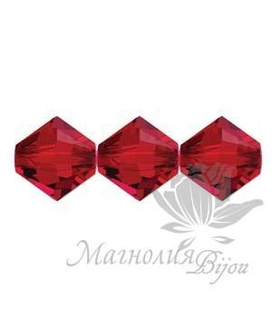 Биконусы Swarovski 6мм SCARLET, 10 штук