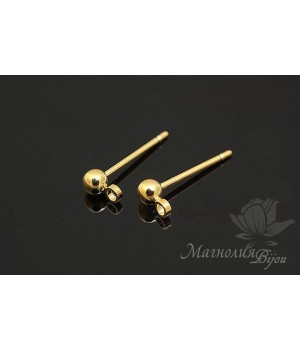 ПУССЕТЫ "Kids", позолота 14 карат