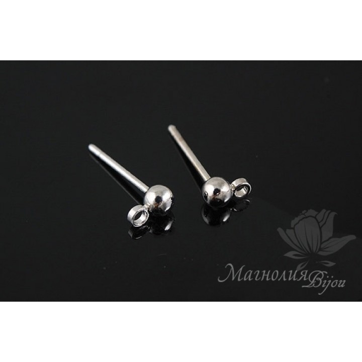 ПУССЕТЫ "Kids", родиевое покрытие