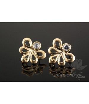 ПУССЕТЫ "Виктория", позолота 14 карат