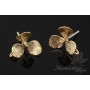 ПУССЕТЫ с пином "Абелия", позолота 14 карат