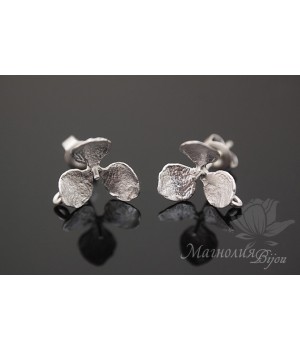 ПУССЕТЫ с пином "Абелия", родиевое покрытие