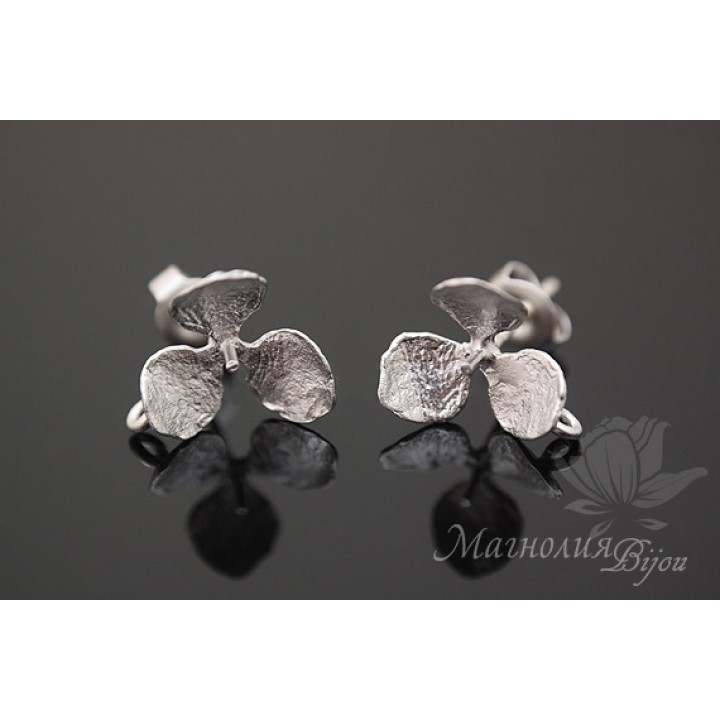 ПУССЕТЫ с пином "Абелия", родиевое покрытие