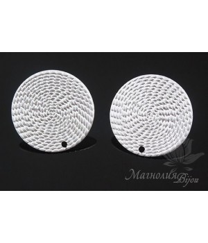 ПУССЕТЫ "Золото Инков", родиевое покрытие