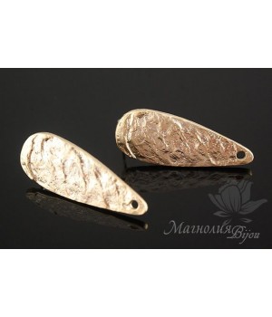 Пуссеты "Moon Land", позолота 14 карат