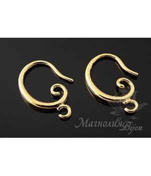 ШВЕНЗЫ "Spiral", позолота 14 карат