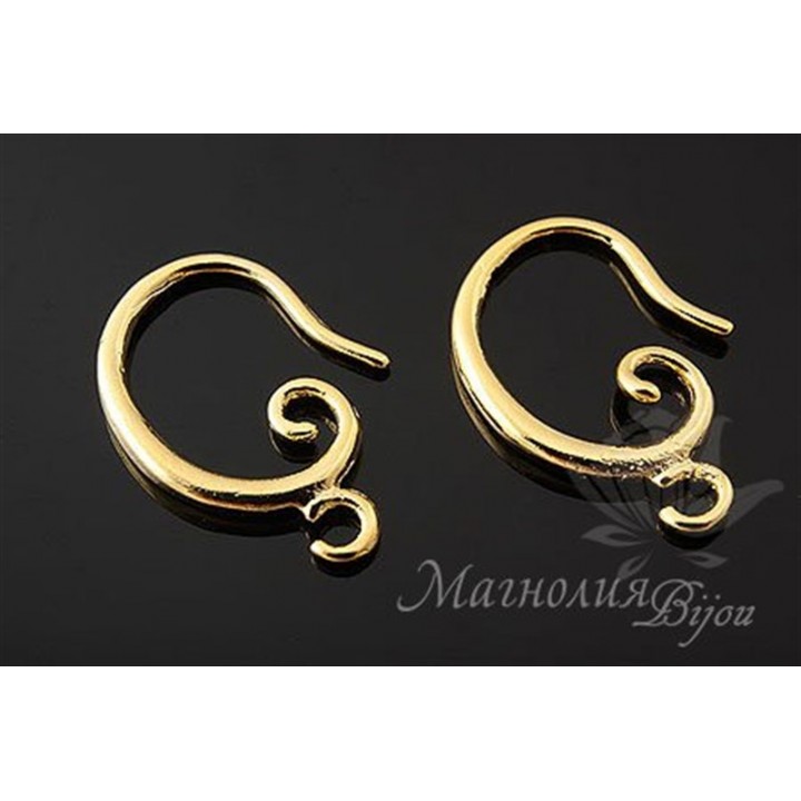 ШВЕНЗЫ "Spiral", позолота 14 карат