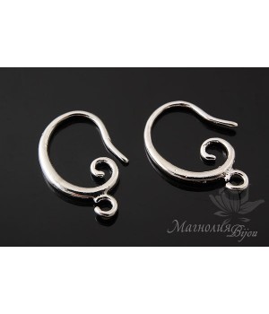 ШВЕНЗЫ "Spiral", родиевое покрытие