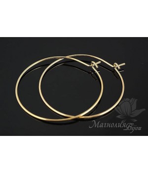Швензы-кольца "Circle", позолота 16 карат