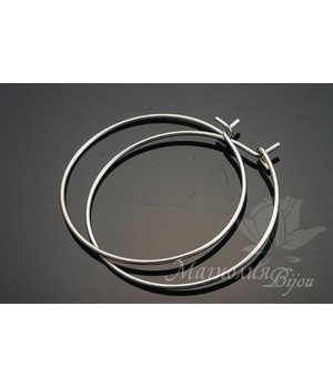 Швензы-кольца "Circle", родиевое покрытие