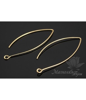 Швензы "Hook", позолота 14 карат