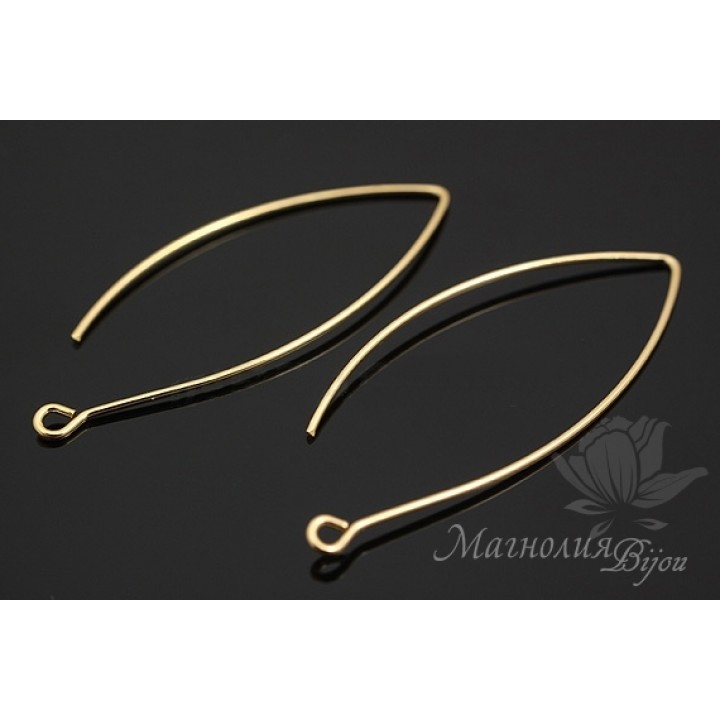 Швензы "Hook", позолота 14 карат