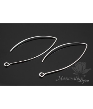 Швензы "Hook", родиевое покрытие