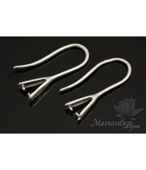 ШВЕНЗЫ-БЕЙЛЫ "Фламинго", родиевое покрытие