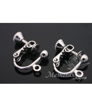 КЛИПСЫ родиевое покрытие