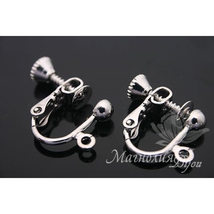 КЛИПСЫ родиевое покрытие