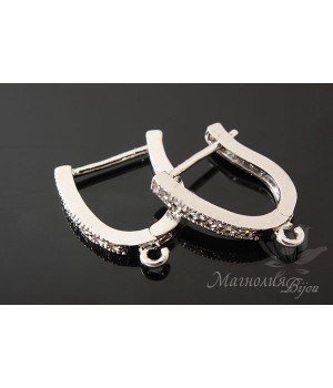 ШВЕНЗЫ с английским замком, родиевое покрытие