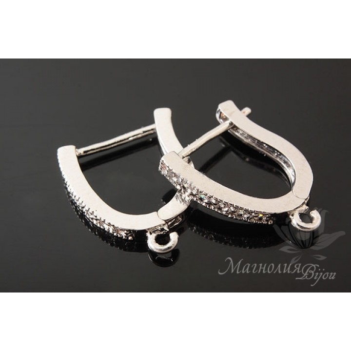 ШВЕНЗЫ с английским замком, родиевое покрытие