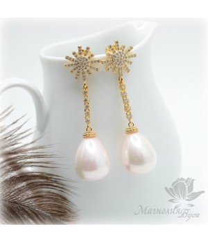 СЕРЬГИ "Искра", позолота