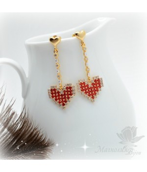 СЕРЬГИ "Amor", позолота 16 карат