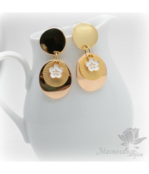 СЕРЬГИ, позолота 18 карат