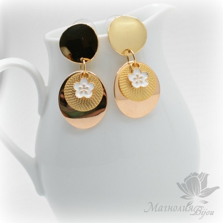 СЕРЬГИ, позолота 18 карат