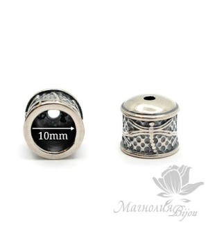 КОЛПАЧОК(шапочка) "Стрекоза", античное серебро