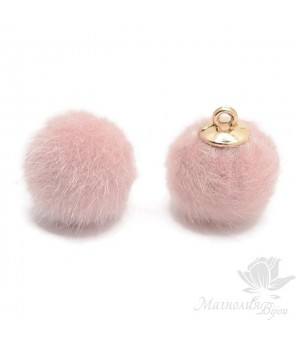 ПОДВЕСКА "Помпон пепельная роза" 18мм ПОДВЕСКА "Помпон пепельная роза" 18мм
