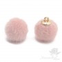 ПОДВЕСКА "Помпон пепельная роза" 18мм