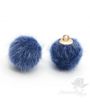 ПОДВЕСКА "Помпон синий" 18мм ПОДВЕСКА "Помпон синий" 18мм
