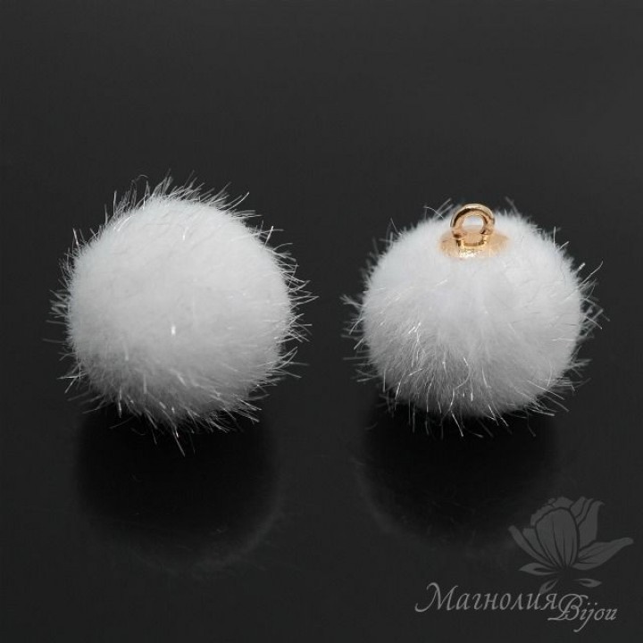 ПОДВЕСКА "Помпон белый" 18мм
