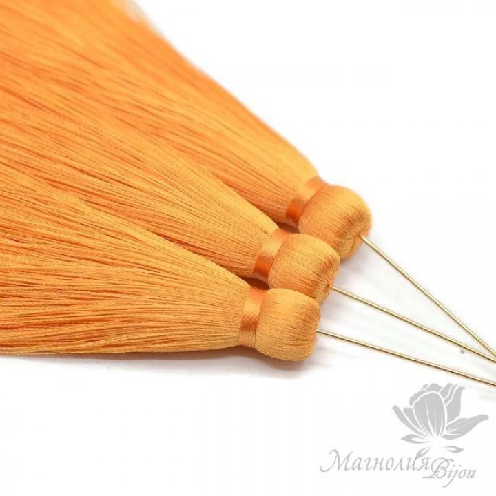 Шёлковая кисть "AMBER" с пином(позолота 16 карат)