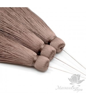 Шёлковая кисть "CAPUCHINO" с пином(родиевое покрытие)