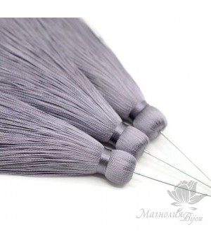 Шёлковая кисть "GRAY GULL" с пином(родиевое покрытие)