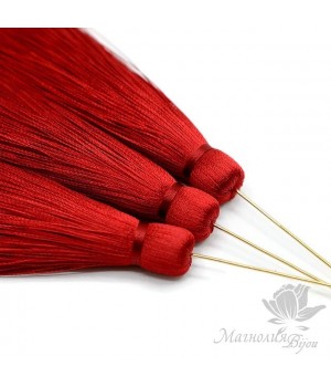 Шёлковая кисть "KARMIN" с пином(позолота 16 карат)