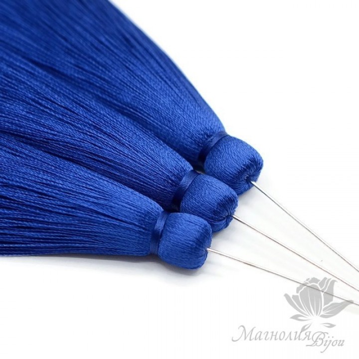 Шёлковая кисть "LAZURITE" с пином(родиевое покрытие)