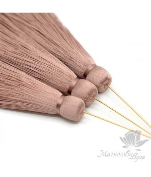 Шёлковая кисть "MILK CHOCOLATE" с пином(позолота 16 карат)