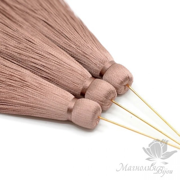 Шёлковая кисть "MILK CHOCOLATE" с пином(позолота 16 карат)