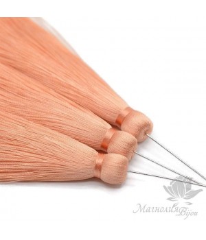 Шёлковая кисть "SALMON" с пином(родиевое покрытие)