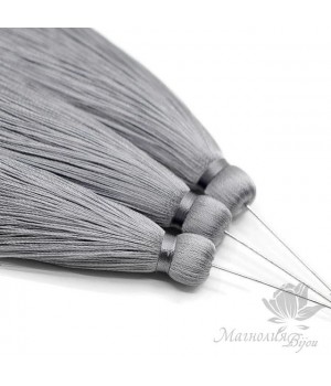 Шёлковая кисть "STEEL" с пином(родиевое покрытие)