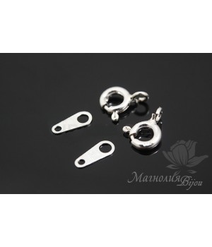 ЗАМОЧЕК-КОЛЕЧКО с петелькой, серебро 925 пробы