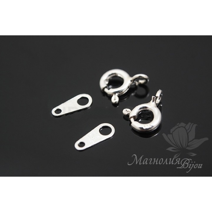 ЗАМОЧЕК-КОЛЕЧКО с петелькой, серебро 925 пробы
