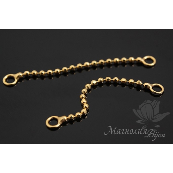 КОННЕКТОР "Цепочка", серебро 925 пробы + позолота 14 карат