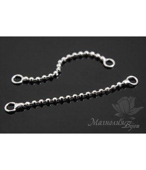 КОННЕКТОР "Цепочка", серебро 925 пробы + родиевое покрытие