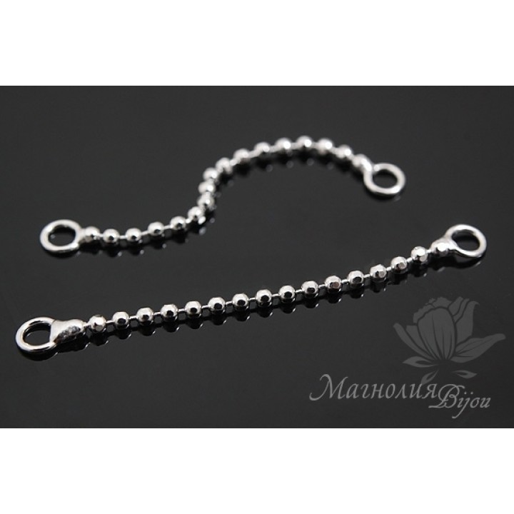 КОННЕКТОР "Цепочка", серебро 925 пробы + родиевое покрытие