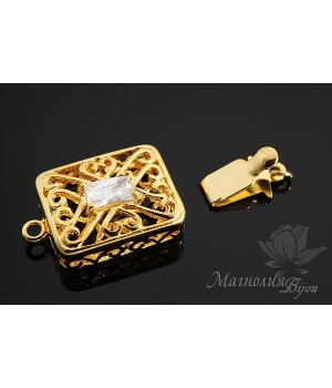 ЗАМОК "Merlin", серебро 925 пробы + позолота 14 карат