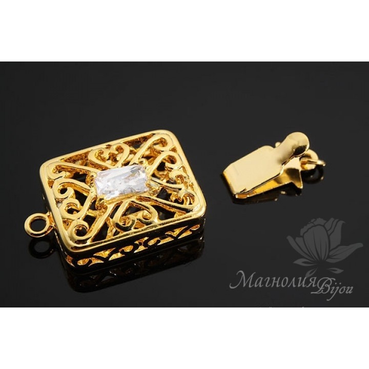 ЗАМОК "Merlin", серебро 925 пробы + позолота 14 карат
