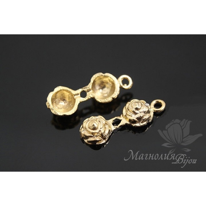 КАЛЛОТЫ "Rose", серебро 925 пробы + позолота 14 карат