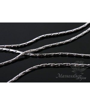 ЦЕПОЧКА "Эгоист" 50см, серебро 925 пробы + родиевое покрытие