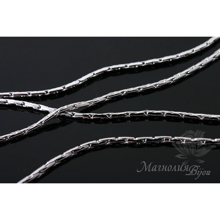 ЦЕПОЧКА "Эгоист" 50см, серебро 925 пробы + родиевое покрытие